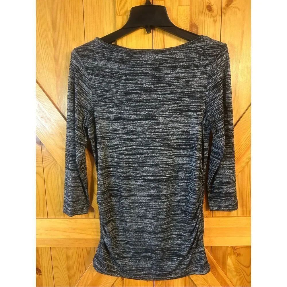The Limited Women's 3/4 Sleeve Long Shirt Gray Black Size Small (5835)